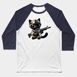 Tactical Cat Baseball T-Shirt